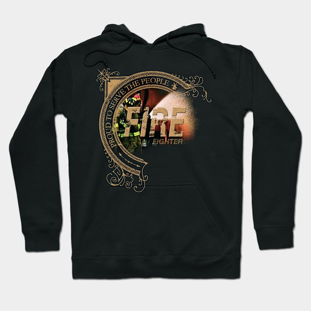 Firefighter Proud to Serve the People Hoodie by norules
